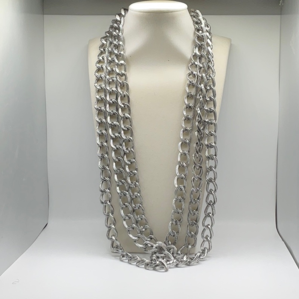 Elegant Multi-Layer Silver Necklace